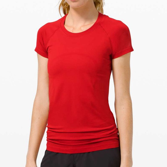 lululemon athletica Tops - lululemon athletica Red Short Sleeve Tee